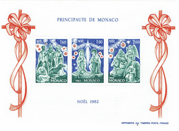 Monaco, Noël, 1982, **, TB Bloc De 3 Timbres - Bloques