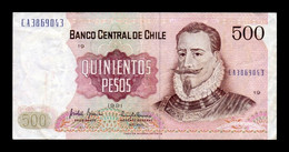 Chile 500 Pesos Pedro De Valdivia 1991 Pick 153c MBC VF - Cile