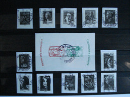 Série Complète :  La Ve République Au Fil Du Timbre Oblitérées ****  Cachet Rond Sur Support    Année 2013 - Adhesive Stamps