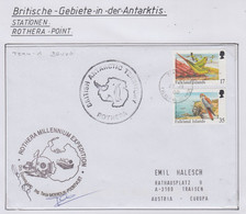 British Antarctic Territory (BAT) 2000 Cover Rothera Millennium Expedition 2 Signatures  Ca Rothera 27 JA 2000 (RH158A) - Covers & Documents