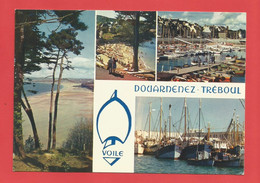 C.P.M.( 29 ) «  DOUARNENEZ-TREBOUL » La Plage Du Ris,St-Jean,Port De Tréboul,Ect..- Jolie Multi-Vues Générales    X2phts - Douarnenez