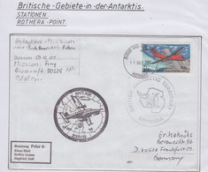 British Antarctic Territory (BAT) 2001 Antarctic Flight Punta Arenas  To Rothera 9.12.2001  Ca Rothera (RH159B) - Covers & Documents