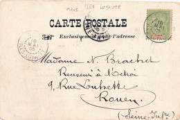 CARTE OCÉANIE MARÉ ILES LOYAUTÉ RUE BEFFROY POUR ROUEN CARD NOUVELLE CALEDONIE OCENIA - Briefe U. Dokumente