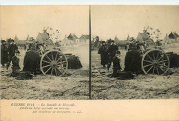 Militaria * Guerre 14/18 * Ww1 * La Bataille De Hofstade * Artillerie Belge Recevant Message Par Téléphone De Campagne - War 1914-18