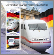 Delcampe - CENTRALAFRICA 2022 MNH Brandenburg Gate Brandenburger Tor German Speed Trains S/S - OFFICIAL ISSUE - DHQ2220 - Monuments