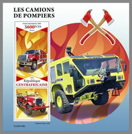 Delcampe - CENTRALAFRICA 2022 MNH Fire Engines Feuerwehr Fahrzeuge Camions De Pompiers S/S - OFFICIAL ISSUE - DHQ2220 - Feuerwehr