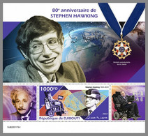 DJIBOUTI 2022 MNH Albert Einstein Stephen Hawking S/S No.1 - OFFICIAL ISSUE - DHQ2220 - Albert Einstein