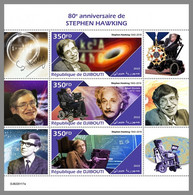 DJIBOUTI 2022 MNH Albert Einstein Stephen Hawking M/S - IMPERFORATED - DHQ2220 - Albert Einstein