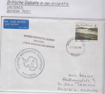 British Antarctic Territory (BAT) 2002 Cover  Ca Rothera 21 FEB 2002 (RH160) - Covers & Documents