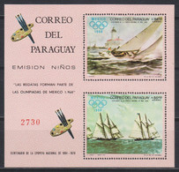 Olympics 1968 - Sailing - Painting - PARAGUAY - S/S MNH - Summer 1968: Mexico City