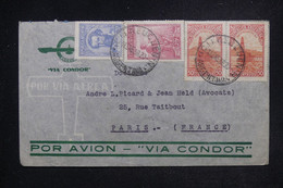 ARGENTINE - Enveloppe Par Avion Condor De Neuquen Pour Paris En 1939 - L 122219 - Cartas & Documentos