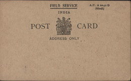 Guerre 14 18 Carte FM Franchise Militaire Field Service India A.F. A 2042 D Hindi - 1911-35  George V