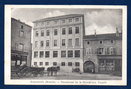 57. Bouzonville. Pensionnat De La Providence. Façade. Café-Restaurant. Attelage. Café-Restaurant Jos. Oliger. 1926 - Autres & Non Classés