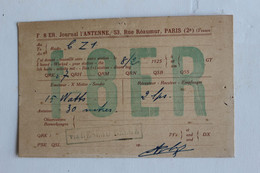 S-L 47 / Cartes QSL - Radio Amateur, -f-8ER - France - Paris  / 1925 - Radio Amateur