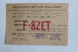 S-L 49 / Cartes QSL - Radio Amateur, -F-8ZET- France - Laval (Mayenne)   / 1925 - Radio Amateur