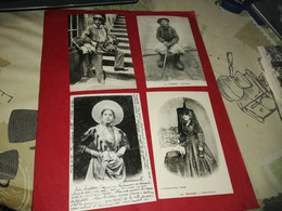 4 Reproductions De Carte Postale Ancienne Un Breton Un Bon Gars Normand Bressane Ancien Costume Matelote Boulogne / Mer - Personnages