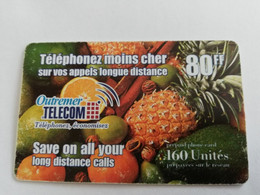 Phonecard St Martin French OUTREMER TELECOM   80 Ff Fruits  ** 9623 ** - Antillen (Französische)