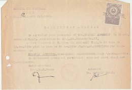 REVENUE STAMP ON MEDICAL CERTIFICATE, 1962, ROMANIA - Steuermarken