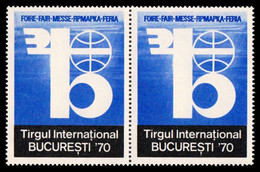 ROUMANIE / ROMANIA - VIGNETTE / CINDERELLA : TÂRGUL INTERNATIONAL BUCURESTI / EXHIBITION FAIR / FOIRE X 2 - 1970 (aj648) - Fiscali