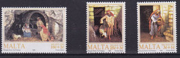 1990 Malta  Mi: 850-852 / Y&T: 829-831 ** 3 Werte. Weinachten, Navidad, Christmas, Milied - Malte