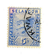 10740 Selangor 1891 Scott # 27 Used OFFERS WELCOME! - Selangor