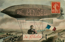 Cholet * 1906 * Souvenir De La Ville ! * Une Pensée ! * Ballon Dirigeable - Cholet