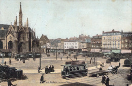 CP Roubaix - La Grand Place - Oblitéré En 1906 - Tramway - Roubaix