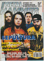 Revue Métal Hammer N°55 Septembre 1993 Sepultura  Avec Posters Meatloaf.. - Música