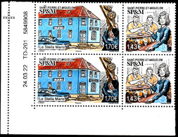 St Pierre Et Miquelon 2022 - Le Stella Maris - Bloque De 4 Avec Coin Daté Neufs // Mnh - Unused Stamps
