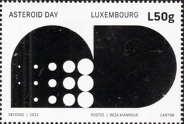 Luxembourg - 2022 - Asteroid Day - Defence - Mint Stamp With Silver Hot Foil Intaglio Printing - Neufs