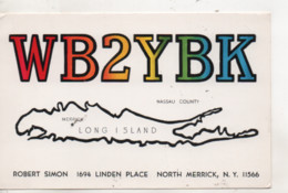 Cpa.Cartes QSL.WB2YBK.New York Long Island .1971.to PAOKA - Radio Amateur
