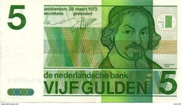 Netherlands P.95 5 Gulden 1973 Vf+ - 5 Gulden