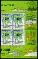 Nouvelle-Calédonie 2022 - Ecologie, Cagou, Journée Mondiale De La Terre - Bloque De 4 Avec Coin Daté Neufs // Mnh - Unused Stamps