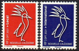 Nouvelle-Calédonie 2021 - Le Cagou Sans Valeur Facial - 2 Val Neuf // Mnh - Unused Stamps