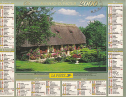 Calendrier De La Poste, Almanach Du Facteur: NORD, 2000: Brantôme (24), Chaumière De L'Eure, Ed. Oller - Grand Format : 1991-00