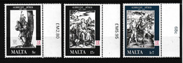 1978 Malta  Mi: 566-568 / Y&T: 561-563. 3er Werte **  Albrecht Dürer - Malte