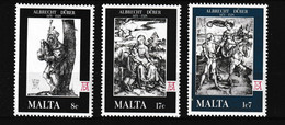 1978 Malta  Mi: 566-568 / Y&T: 561-563. 3er Werte **  Albrecht Dürer - Malte