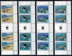 PENRHYN    2014   PACIFIC   GREEN  TURTLE          WWF      4  BLOCKS  WITH  4    STAMPS  MNH** - Penrhyn