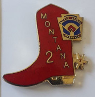 BD64 Pin's USA MONTANA  Little League Baseball Botte Cowboy Qualité EGF Achat Immédiat - Honkbal