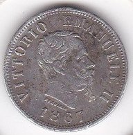 Italie 50 Centesimi 1867 N Naples Vittorio Emanuele II , En Argent - 1861-1878 : Vittoro Emanuele II