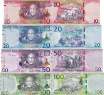 LESOTHO 10 20 50 100 Maloti 2021 P 21 22 23 24 UNC Set Of 4 Banknotes - Lesoto