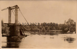 Pont Suspendu Détruit. Carte-photo à Situer (scans Recto-verso) - To Identify
