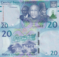 LESOTHO 20 Maloti 2021 P 22 UNC - Lesoto