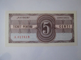Romania 5 Cents UNC Navrom,foreign Exchange Certificate From The 80's,see Pictures - Romania