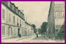 SAINT BRICE - Route De Poncelles - Pub MENIER PICON - Animée - St - Edit. ND PHOTO - Oblit. 13e Regt Chasseurs - 1916 - Sonstige & Ohne Zuordnung