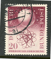 -Germany-1955-USED Globe And Atomic Symbol - Gebraucht