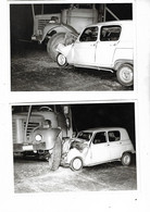 Photo Ancienne Voiture Accident 4 L Renault Camion Berliet - Cars