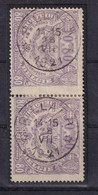 877/36 -- Paire De Timbres Chemin De Fer Cachet 23 Mm Du Bureau RELAIS à Etoiles De RILLAER 1921 - Andere & Zonder Classificatie