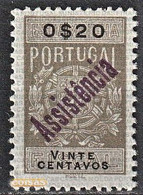 Revenue/ Fiscal, Portugal 1946 - ASSISTÊNCIA S/ Estampilha Fiscal -|- 0$20 - Neuf / MNT** - Nuevos