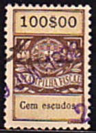 Fiscal/ Revenue, Portugal - Estampilha Fiscal -|- Série De 1929 - 100$00 - Gebraucht